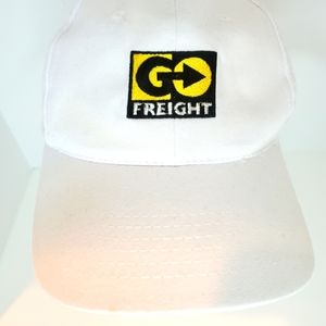 Vintage Go Freight‎ White Trucker with Strapback Hat Baseball Cap